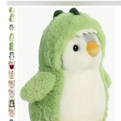 Peluche pingouin verte, photo 1 of 2