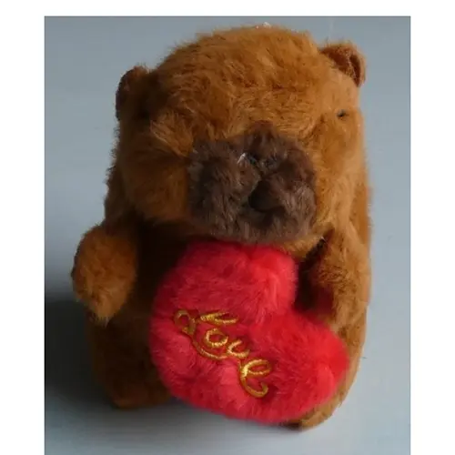Cute Love Heart Capybara Plush Pendant Keychain Backpack Hangings Decoration _dc, photo 4 of 4