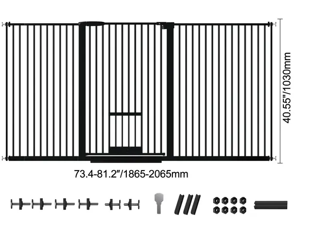 UVIPC Baby Gates Recalled Due to Entrapment Hazard; Violation of Federal Regulations for Gates and Enclosures; Sold Exclusively on Amazon.com by Xianshengyouli: Recalled UVPIC Baby Gate with Pet Door, photo 2 of 4