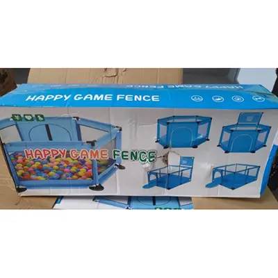Playpen with Multicoloured Balls