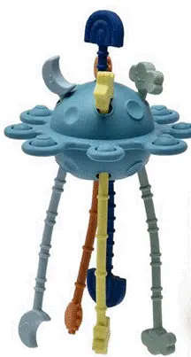 Little Rawr Pull String Teething Toys Recalled Due to Risk of Serious Injury or Death from Choking; Violate Mandatory Standard for Toys; Sold on Amazon by Okabesini-us: Recalled Little Rawr Silicone Pull String Teething Toys, photo 1 of 3