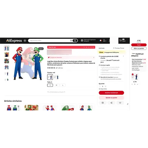 Luigi Bros Anime Brothers Cosplay Costume pour enfants, chapeau pour enfants, combinaison de barbe, photo 2 of 2