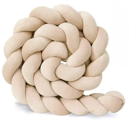 Braided Crib Bumpers Recalled Due to Risk of Serious Injury or Death from Suffocation; Violates Federal Crib Bumper Ban; Sold on Amazon by Haoyunm: Recalled braided crib bumper, photo 1 of 2