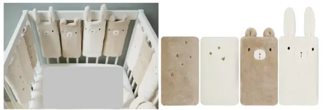 Little Pea Shop Crib Bumpers Recalled Due to Risk of Serious Injury or Death from Suffocation; Violates Federal Crib Bumper Ban; Sold by Little Pea Shop: Recalled Little Pea Shop Crib Bumper - "Plush Crib Bumper", photo 3 of 3