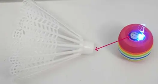 Missry Associates Recalls Misco Sports Badminton Toy Sets Due to Risk of Serious Injury or Death from Battery Ingestion; Violates Mandatory Standard for Toys: Recalled Misco Sports Badminton Toy (Shuttlecock with Button Cell Battery), photo 3 of 3
