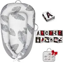 LXDHSTRA Baby Loungers and Crib Bumpers Recalled Due to Risk of Serious Injury or Death from Suffocation and Fall Hazards; Violates Federal Standard for Infant Sleep Products and Federal Crib Bumper Ban; Sold on Amazon: Recalled LXDSTRA Baby Lounger - Gray Feather, photo 1 of 4