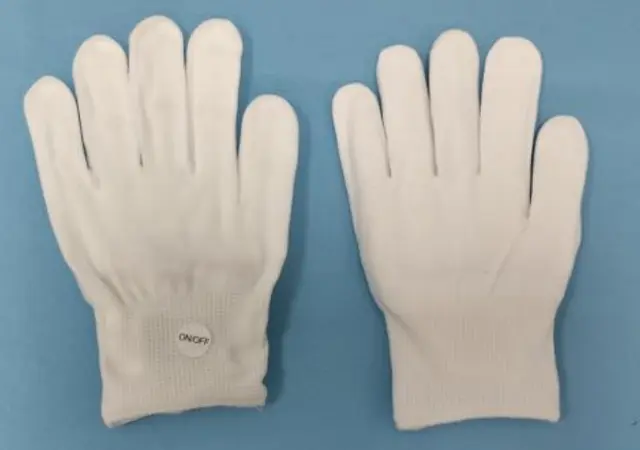 LED Gloves Recalled Due to Risk of Serious Injury or Death from Battery Ingestion; Violates the Mandatory Toy Standard and Child Resistant Coin Battery Packaging Standard; Sold on Amazon by Minongad: Recalled LED Gloves – lights off, photo 2 of 4