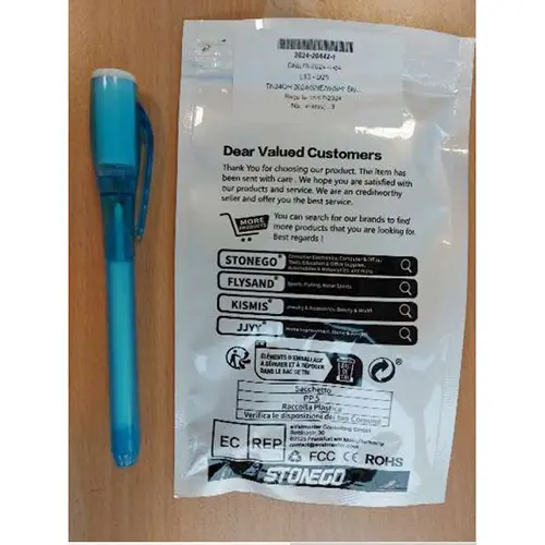STYLO INVISIBLE LUMIÈRE LUMINEUSE STYLO UV STYLO MAGIQUE APPRENTISSAGE SECRET POUR ENFANTS PARTY, photo 4 of 4