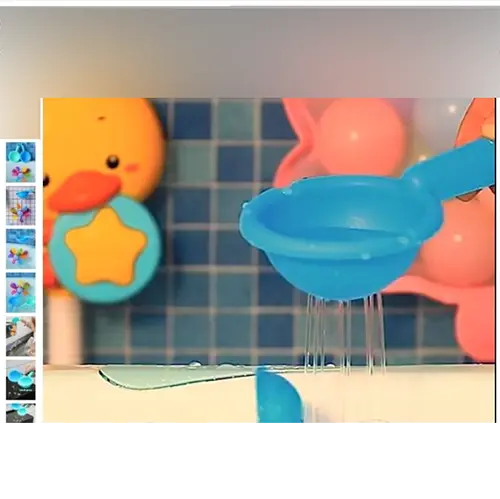 3 pièces/Set Jouets de bain à moulinet arc-en-ciel pour enfants, jeu d'eau amusant pour bébés, photo 1 of 2