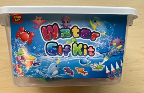Kori Gey Water Toy Kits Recalled Due to Risk of Serious Injury or Death from Battery Ingestion; Violates Mandatory Standard for Toys; Sold on Amazon by Qaniy: Recalled Kori Gey Water Elf Toy Kit, photo 1 of 4