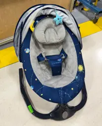 COMEONROA Infant Swings Recalled Due to Risk of Serious Injury or Death from Suffocation Hazard; Violation of the Inclined Sleeper Ban; Sold on Walmart.com by Eonroacoo: Recalled COMEONROA infant swing, photo 2 of 3