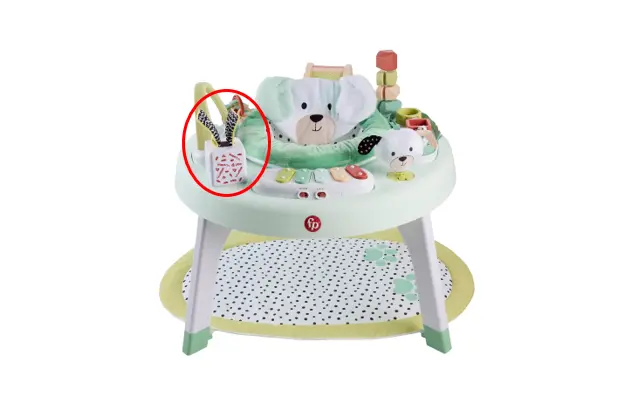 Fisher-Price Recalls Tissue Box Toy Sold with SnugaPuppy Activity Centers Due to Choking Hazard: Recalled Tissue Box Toy in SnugaPuppy Activity Center, photo 1 of 2