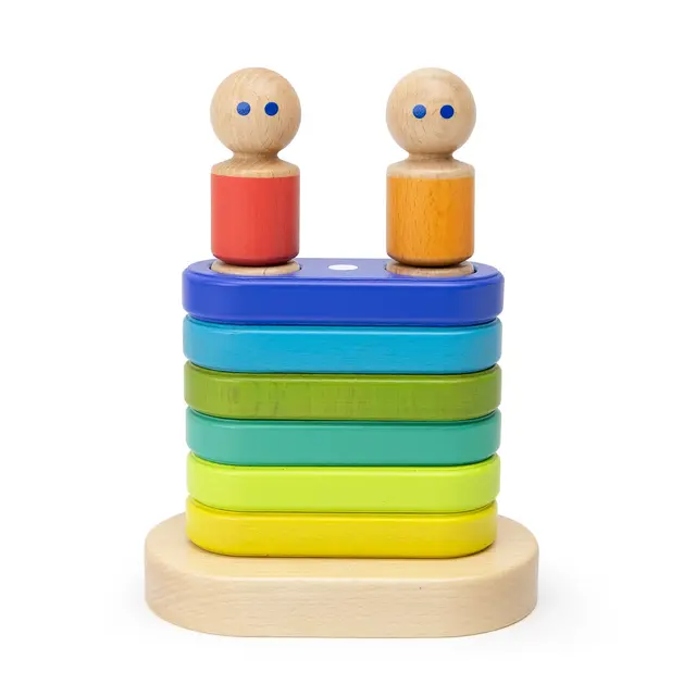 Tegu Recalls Magnetic Floating Stackers Toys Due to Magnet Ingestion Hazard; Risk of Serious Injury or Death; Violates Mandatory Standard for Toy Magnets: Recalled Magnetic Floating Stackers toy, model STA-BGY-801T (Rainbow), photo 1 of 2