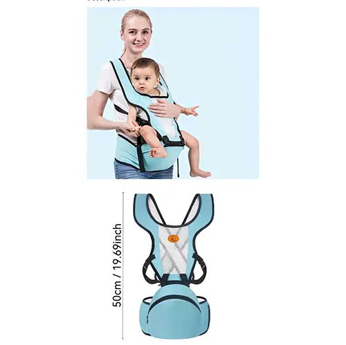 Echarpe de transport de bébé multifonctionelle, siège de hanche de bébé léger et portable - Noir, photo 2 of 3