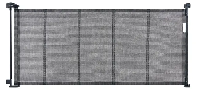 Sanven Technology Recalls Vevor Baby Gates Due to Risk of Serious Injury from Entrapment Hazard; Violates Mandatory Standard for Gates and Enclosures: Recalled Vevor Retractable Baby Gate, model number YJ-3355 in black, photo 1 of 4