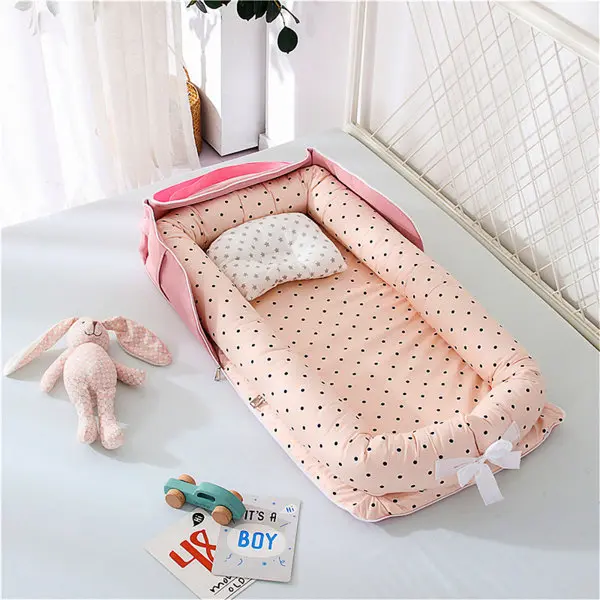 Wayfair Recalls Style Life Eleven Baby Loungers Due to Suffocation Risk and Fall Hazard; Violation of Federal Regulations for Infant Sleep Products; Sold Exclusively on Wayfair.com by Bespoke Clothing Valley (Royalbelle) through Zoomie Kids (Recall Alert): Recalled Style Life Eleven Portable Baby Loungers in the Pattern of Pink/White Polka Dots, photo 3 of 4