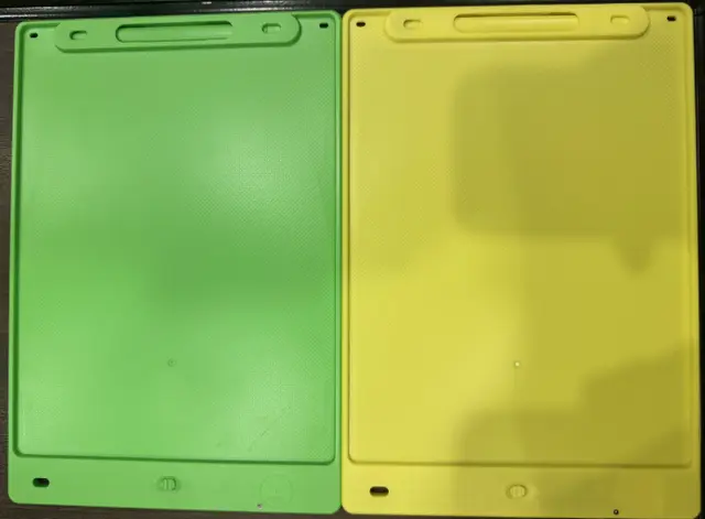 KTEBO Writing Tablet Toys Recalled Due to Risk of Serious Injury or Death from Battery Ingestion; Violates Mandatory Standard for Toys; Sold on Amazon by KTEBO: Recalled KTEBO Writing Tablet Toys in Green/Yellow (back), photo 4 of 4