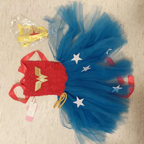 Wonder Girls – Costumes d'halloween pour filles, robe Tutu, vêtements inspirés de Super héros, photo 3 of 4