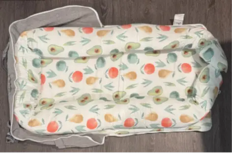 Joyful Journeys Recalls Baby Loungers Due to Risk of Serious Injury or Death from Entrapment and Fall Hazards; Violates Mandatory Standard for Infant Sleep Products: Recalled Joyful Journeys Baby Lounger in green avocado, photo 4 of 4