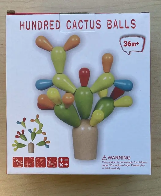 Shierdu Children's Toys Recalled Due to Risk of Serious Injury or Death from Choking Hazard; Violates the Small Parts Ban; Sold on Amazon by Yiwu Shiyi Trading: Recalled Shierdu Wooden Cactus Toy -packaging, photo 1 of 3