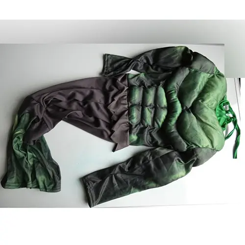 Costume de super héros Hulk cosplay musculaire masque gants en peluche vetements d'Halloween, photo 3 of 3