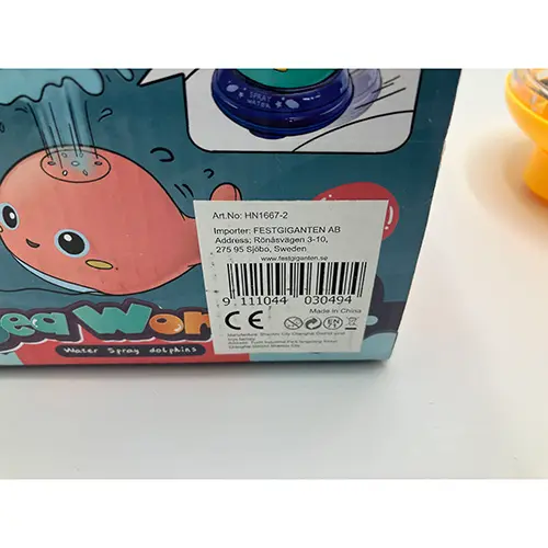 Spray bath toy, whale, with base, photo 3 of 3