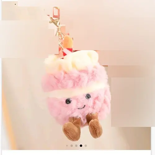 Jouet en peluche en forme de gâteau mignon, 1 unité, décoration de gâteau mignon pour sacs et clés, photo 1 of 4