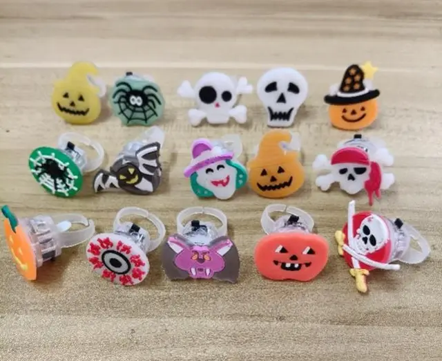 Gavoyeat Halloween Light-Up Rings Recalled Due to Risk of Serious Injury or Death from Battery Ingestion Hazard; Violates Mandatory Standard for Toys; Sold on Amazon by CSZWEICD: Recalled Gavoyeat Halloween Light-Up Rings Party Favors, photo 1 of 3