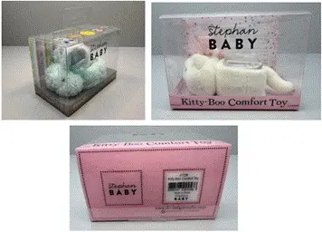 CBC Group Recalls Stephan Baby Boo Bunnie and Friends Children's Toys Due to Risk of Serious Injury from Choking and Laceration Hazards: "Stephan BABY" is printed on the front and underside of the recalled toys' packaging, photo 2 of 3