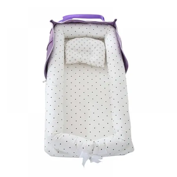 Wayfair Recalls Style Life Eleven Baby Loungers Due to Suffocation Risk and Fall Hazard; Violation of Federal Regulations for Infant Sleep Products; Sold Exclusively on Wayfair.com by Bespoke Clothing Valley (Royalbelle) through Zoomie Kids (Recall Alert): Recalled Style Life Eleven Portable Baby Loungers in the Pattern of Purple/White Polka Dots, photo 4 of 4