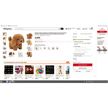 Simulation réaliste en peluche chien intelligent appelé marche en peluche jouet électrique, photo 2 of 2