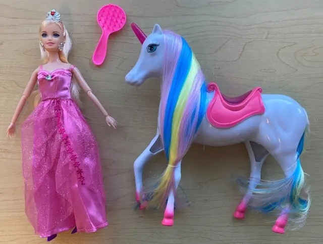 Bettina Doll Sets Recalled Due to Risk of Serious Injury or Death from Battery Ingestion; Violates Mandatory Standard for Toys; Sold on Amazon by Shantou Chenghai Xingzigu Toy Industry: Recalled Bettina Doll Set with Magic Light Unicorn, photo 1 of 3
