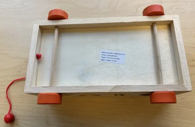 Deals Oasis Recalls Shape Sorter Car Toys Due to Choking Hazard; Violation of Small Parts Requirements; Risk of Serious Injury or Death: Bottom Label on Recalled Shape Sorter Toy, photo 2 of 2