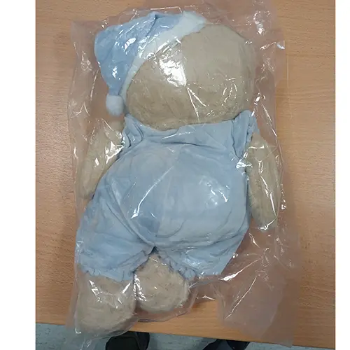 Jouet en peluche en forme d'ours mignon, pourpée en forme d'ours mignon avec vêtements de couchage, photo 4 of 4