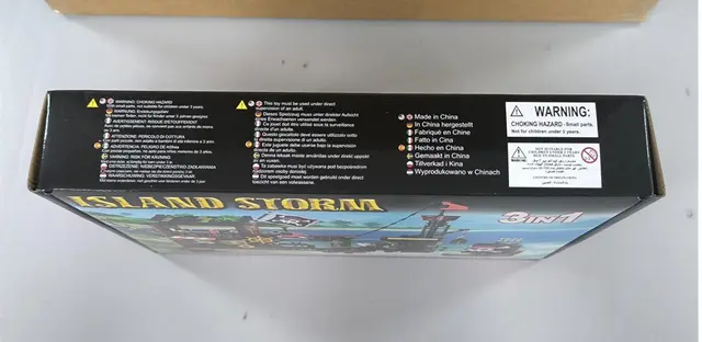 Cubimana Island Storm 3 In 1 Building Sets Recalled Due to Risk of Serious Injury or Death from Battery Ingestion; Violates Mandatory Standard for Toys; Sold on Amazon by RBS Toys: Recalled Cubimana Pirate Ship Building Set box (top), photo 3 of 4