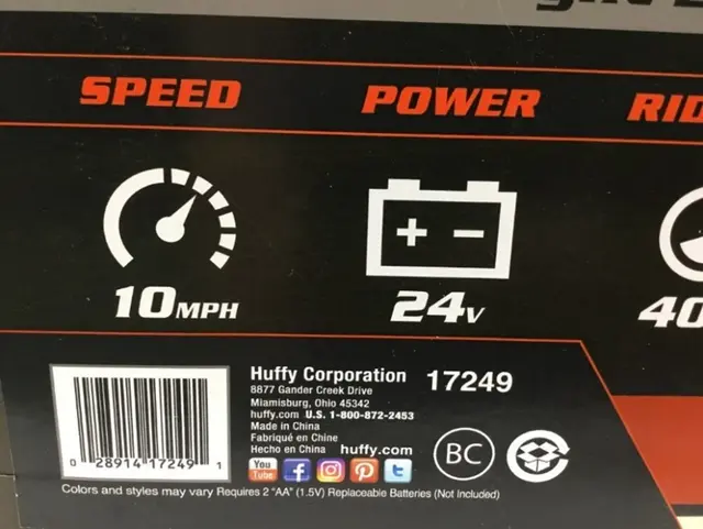 Huffy Recalls Torex UTV Ride-On Toys Due to Fire Hazard; Sold Exclusively at Walmart: Model number on packaging of recalled Huffy Torex, photo 2 of 3