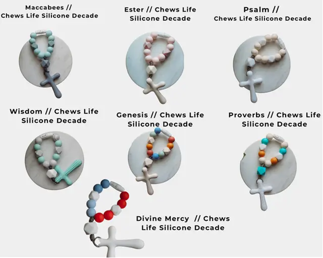 Chews Life Recalls Silicone Rosary and Decade Teethers Due to Choking Hazard: Recalled Decade teethers, photo 2 of 4