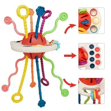 Tiyol Pull String Teething Toys Recalled Due to Risk of Serious Injury or Death from Choking; Violates Mandatory Standard for Toys; Sold on Amazon by ZW Creations: Recalled Tiyol Pull String Teething Toy, photo 1 of 4