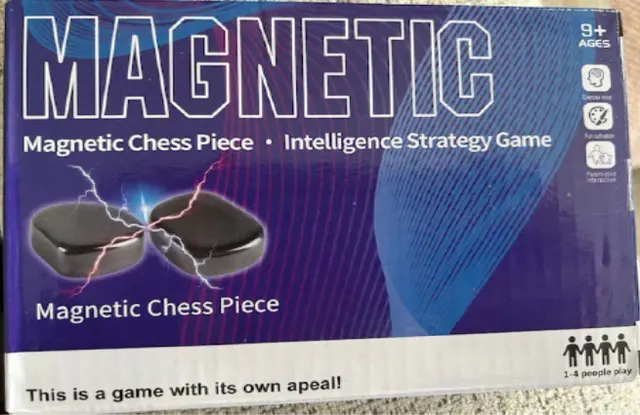 Magnetic Chess Games Recalled Due to Risk of Serious Injury or Death from Magnet Ingestion; Violates Mandatory Standard for Toys; Sold on Amazon by Kaiwenshangpin: Recalled Magnetic Chess Game (front of box), photo 2 of 4