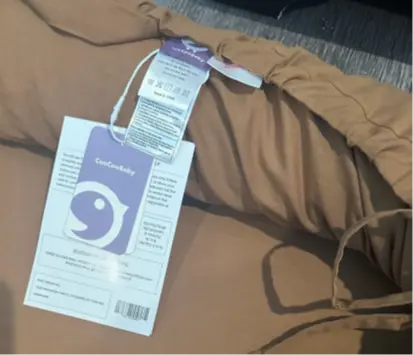 Joolz Recalls Aer2 Car Seat Adapters for Strollers Due to Risk of Serious Injury or Death from Suffocation and Fall Hazards; Violates Mandatory Standard for Infant Sleep Products: Tags showing "CooCooBaby" and the manufacturing information, photo 3 of 4