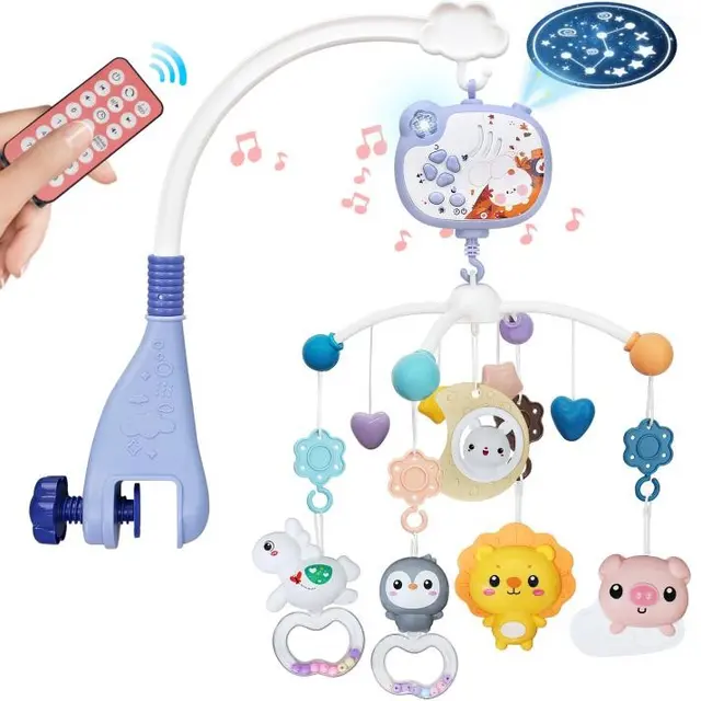 Youbeien Crib Mobiles Recalled Due to Risk of Serious Injury or Death from Battery Ingestion; Violates the Mandatory Toy Standard for Batteries; Sold on Amazon by GKKBSJ: Recalled Youbeien Crib Mobile in purple, photo 2 of 4